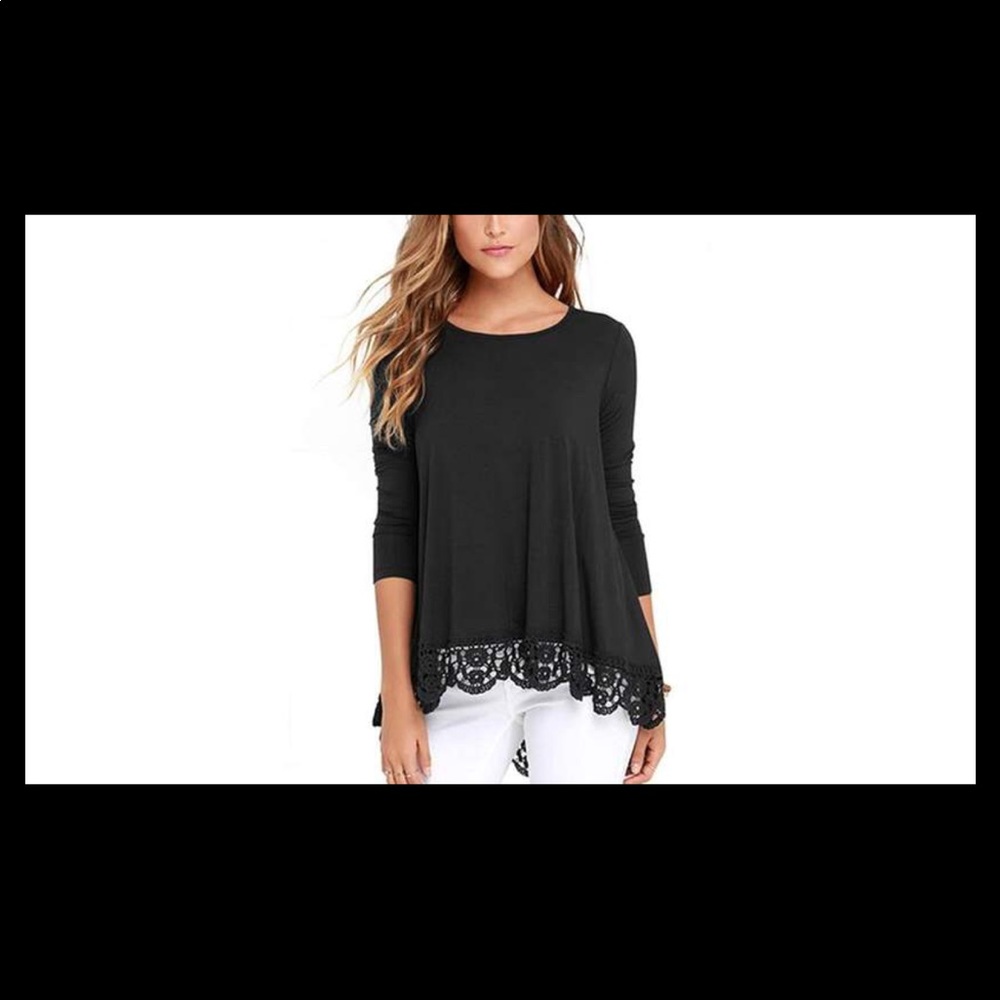 Tunic with crochet along trim